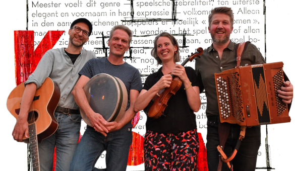Groepsfoto van de muziekgroep Kabal